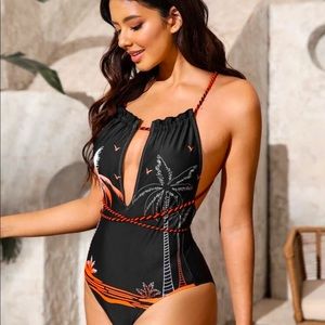 Tie Waist Sexy One Piece Swimsuit